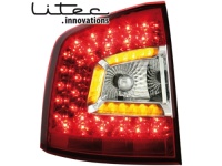 LITEC LED zadní světla Škoda Octavia II 1Z Combi včetně Facelift -- rok výroby 2004-08 / 2008-13 červené/crystal LITEC LED zadní světla Škoda Octavia II 1Z Combi včetně Facelift -- rok výroby 2004-08 / 2008-13 červené/crystal