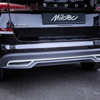 Milotec Dummy � koncovky v�fuku s dekor li�tou n�razn�ku, Alu Brush �koda Kamiq / Kamiq Monte Carlo -- od roku v�roby 2019-